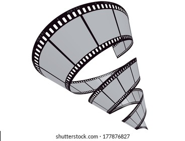 Cinema, movie and photography 35mm film strip template.

Vector 3D film strip elements.