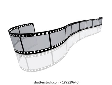 Cinema, movie and photography 35mm film strip template.

Vector 3D film strip elements.