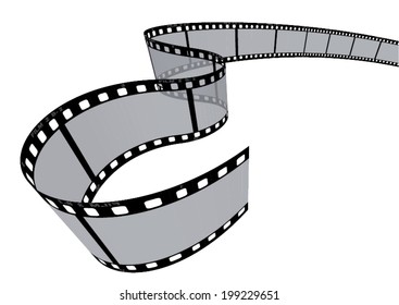 Cinema, movie and photography 35mm film strip template.

Vector 3D film strip elements.