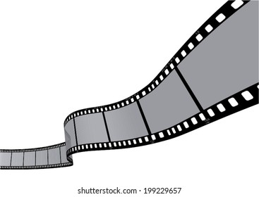 Cinema, movie and photography 35mm film strip template.

Vector 3D film strip elements.