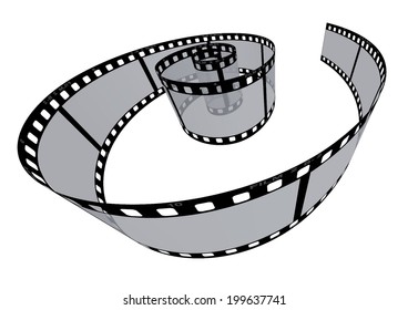 Cinema, movie and photography 35mm film strip template.

Vector 3D film strip elements.