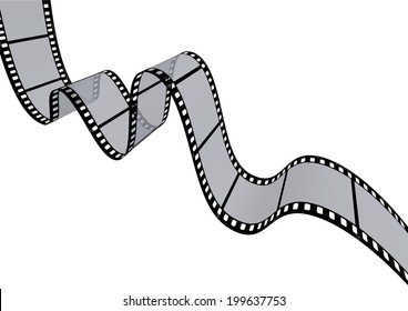 Cinema, movie and photography 35mm film strip template.

Vector 3D film strip elements.