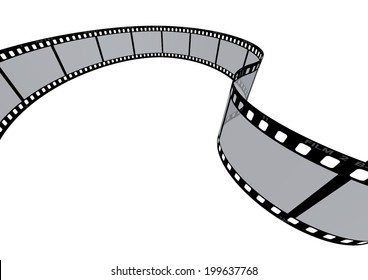 Cinema, movie and photography 35mm film strip template.

Vector 3D film strip elements.