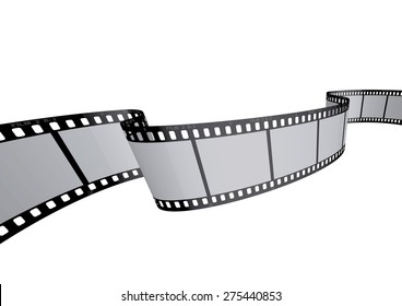 Cinema, movie and photography 35mm film strip template.

Vector 3D film strip elements.