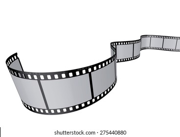 Cinema, movie and photography 35mm film strip template.

Vector 3D film strip elements.