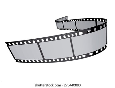 Cinema, movie and photography 35mm film strip template.

Vector 3D film strip elements.