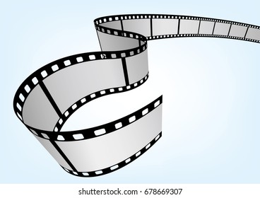 Cinema, movie and photography 35mm film strip template.

Vector 3D film strip elements.