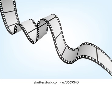 Cinema, movie and photography 35mm film strip template.

Vector 3D film strip elements.