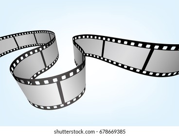 Cinema, movie and photography 35mm film strip template.

Vector 3D film strip elements.