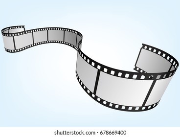 Cinema, movie and photography 35mm film strip template.

Vector 3D film strip elements.