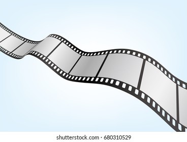Cinema, movie and photography 35mm film strip template.

Vector 3D film strip elements.