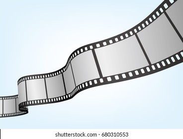 Cinema, movie and photography 35mm film strip template.

Vector 3D film strip elements.