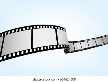 Cinema, movie and photography 35mm film strip template.

Vector 3D film strip elements.