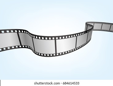 Cinema, movie and photography 35mm film strip template.

Vector 3D film strip elements.