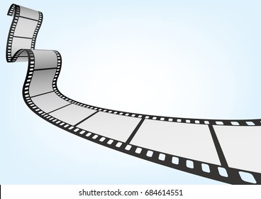 Cinema, movie and photography 35mm film strip template.

Vector 3D film strip elements.