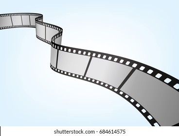 Cinema, movie and photography 35mm film strip template.

Vector 3D film strip elements.