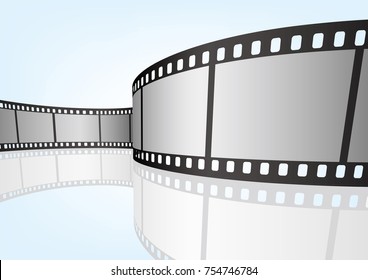 Cinema, Movie And Photography 35mm Film Strip Template.

Vector 3D Film Strip Elements.