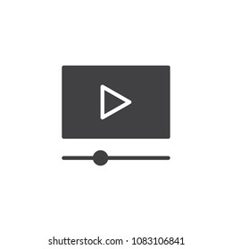 Cinema Movie Player vector icon. filled flat sign for mobile concept and web design. Video player simple solid icon. Symbol, logo illustration. Pixel perfect vector graphics