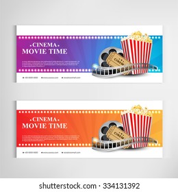 cinema movie poster template modern pattern vector design