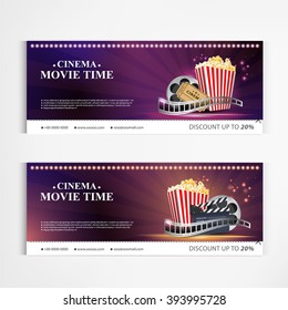 cinema movie poster template modern pattern vector design