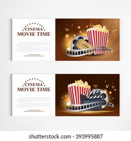 cinema movie poster template modern pattern vector design