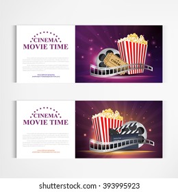 cinema movie poster template modern pattern vector design
