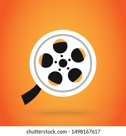 cinema and Movie Reel tape, realistic design illustration vector