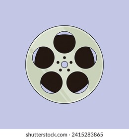 Cinema Movie Reel Vector Illustration Reel Picture Vector Icon