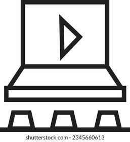 Cinema Movie Scene Outline Icon