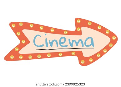 Cinema movie theater film board concept. Vector design graphic illustration
