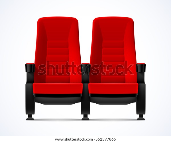 映画館の赤い快適な椅子 ベクターイラスト のベクター画像素材 ロイヤリティフリー