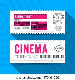 Cinema Movie Ticket Card modern element design.