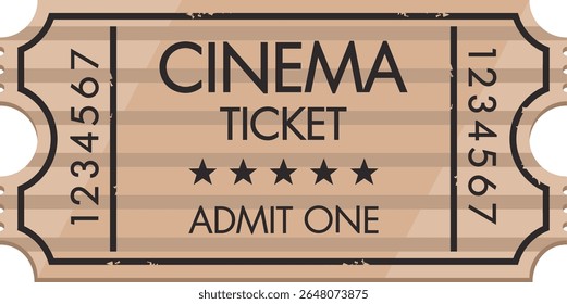 Ilustración vectorial de Plantilla de entradas de cine