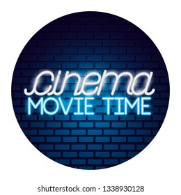 cinema movie time neon