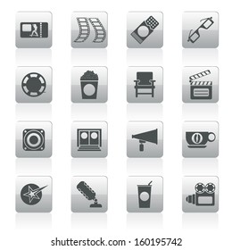 Cinema and Movie - vector icon set 