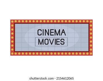 cinema movies billboard with lights