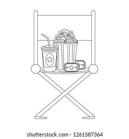Cinema and movies concept in black and white
