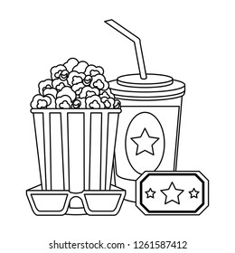 Cinema and movies concept in black and white