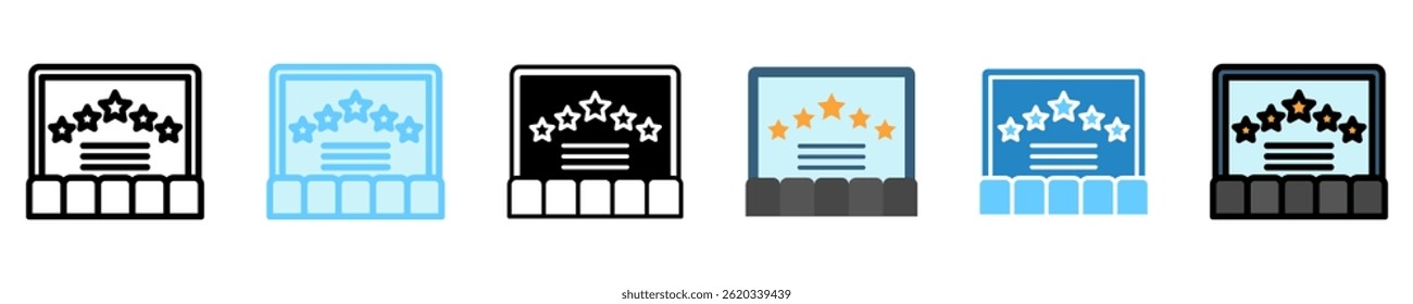 Cinema multi style, mini illustration icon. use for modern concept, print, UI, UX kit, web and app development. Vector EPS 10, related to entertainment, festival, funfair and hobbies