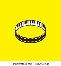Cinema and music industry concept. Flat design. Vector illustration.