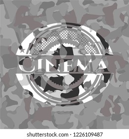 Cinema on grey camouflage pattern