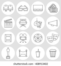 Cinema outline icons