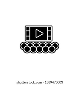 cinema, people, hall, screen icon. Simple glyph, flat vector of Cinema icons for UI and UX, website or mobile application
