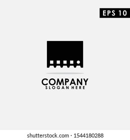 Cinema With People Logo Design Vector Template