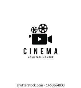 Cinema, Picture, Movie, Roll, Vintage Logo design inspiration	
