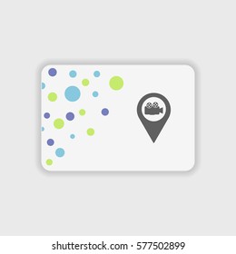 Cinema pin icon illustration isolated vector sign symbol