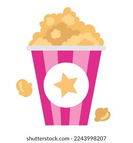 cinema pop corn food icon