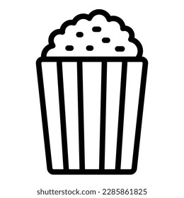 Cinema popcorn icon outline vector. Car drive. Air show