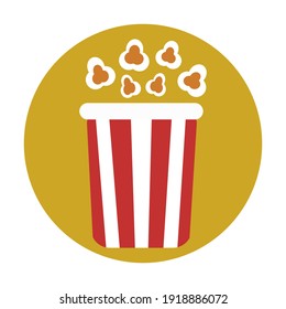 Cinema popcorn. Cinema vector illustration concept.