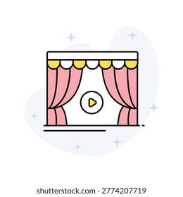 Cinema Premiere Vector Fill outline Icons Eps 10 File
